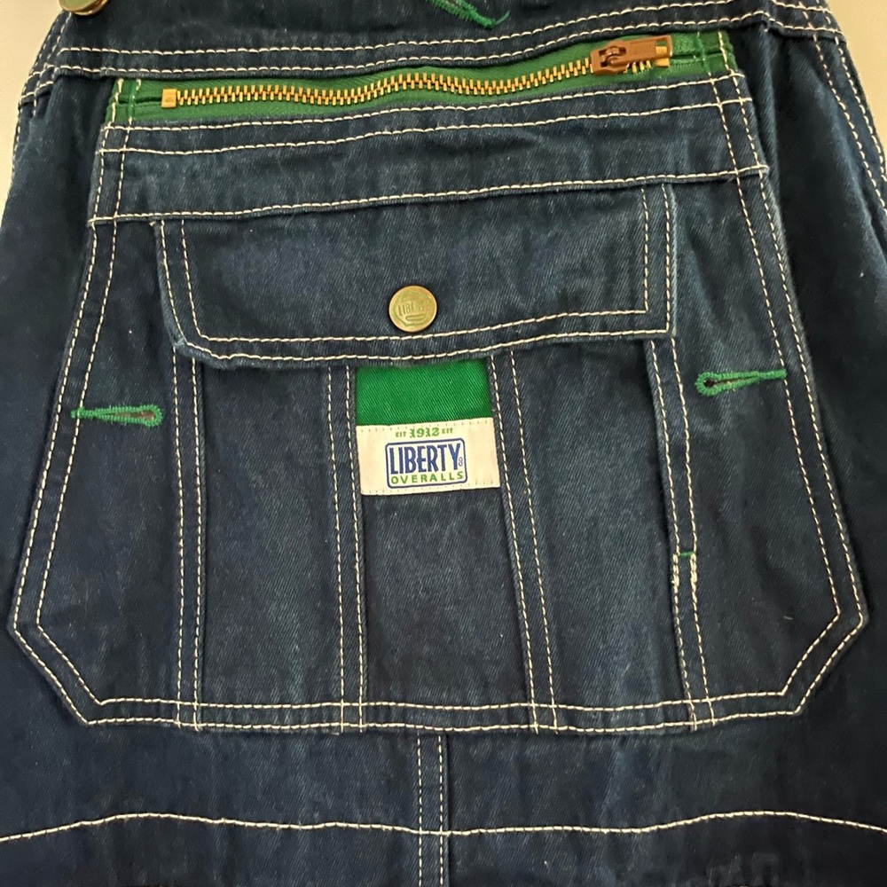 Liberty Denim Blue Cotton Overalls - Picture 2 of 4